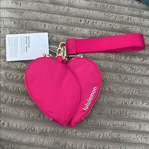 Lululemon Dual Pouch Wristlet Heart